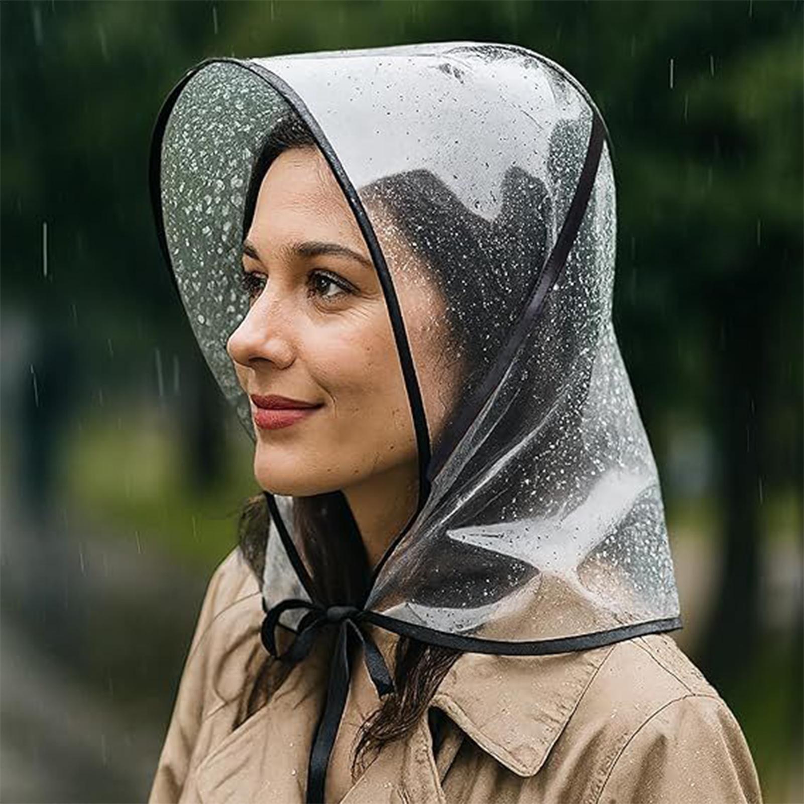 Outdoor Adventure Hat - Chapéu de Chuva Transparente Reutilizável com