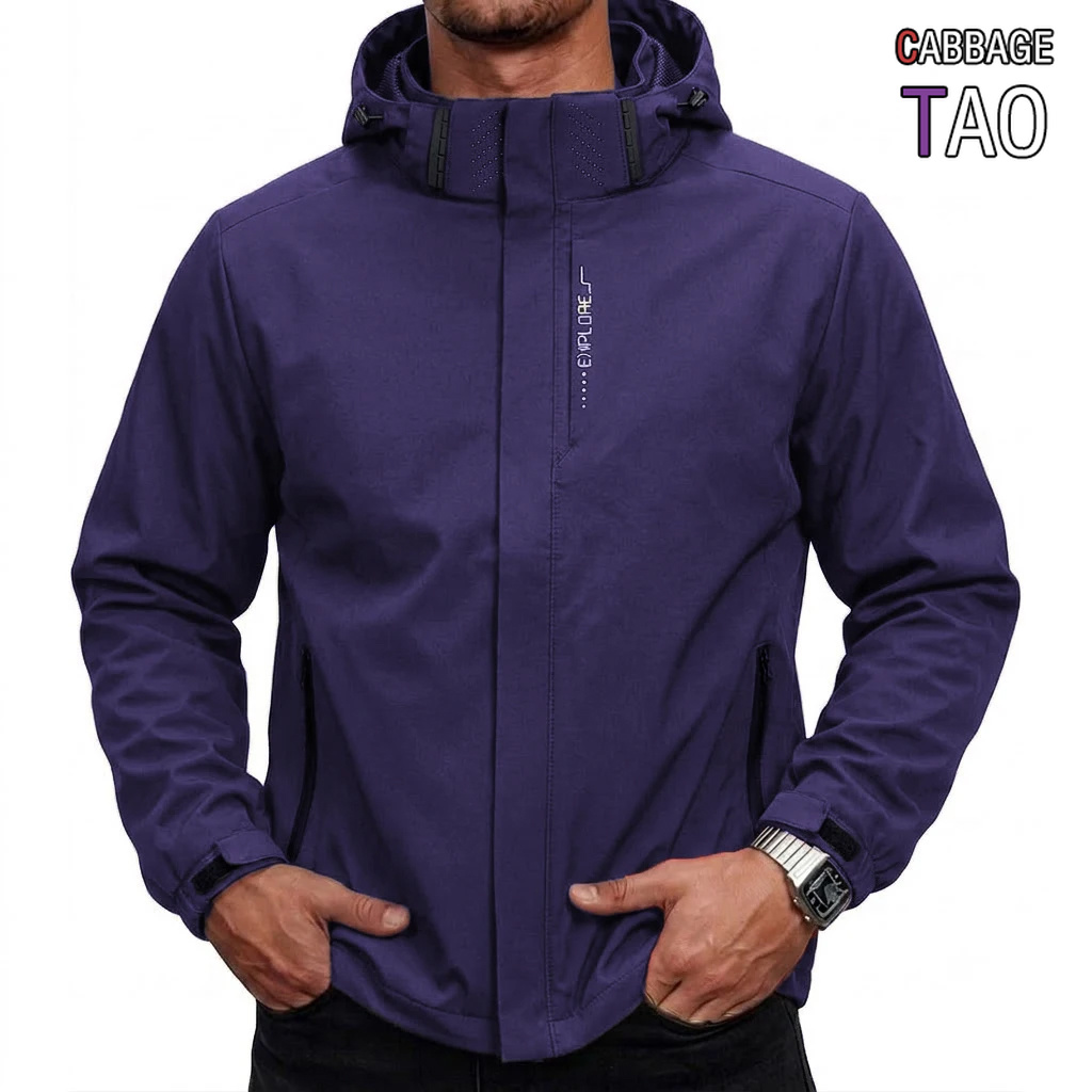 Outdoor Adventure Hat - Jaqueta Tática Impermeável Masculina com Capuz