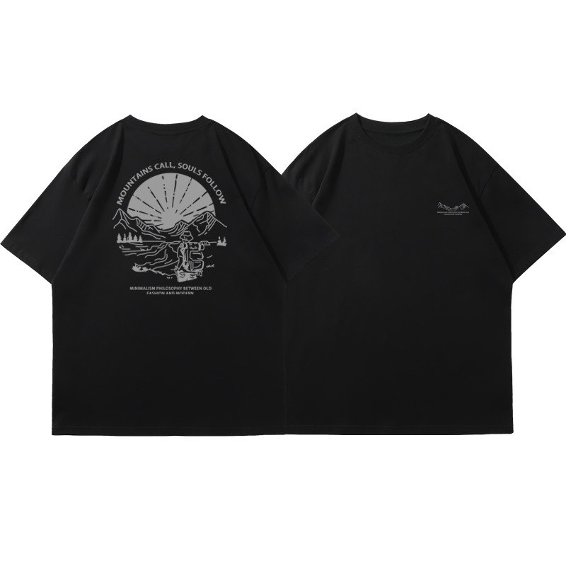Camiseta Masculina Estilo Ins  - Outdoor Adventure Japan avaliação e preço