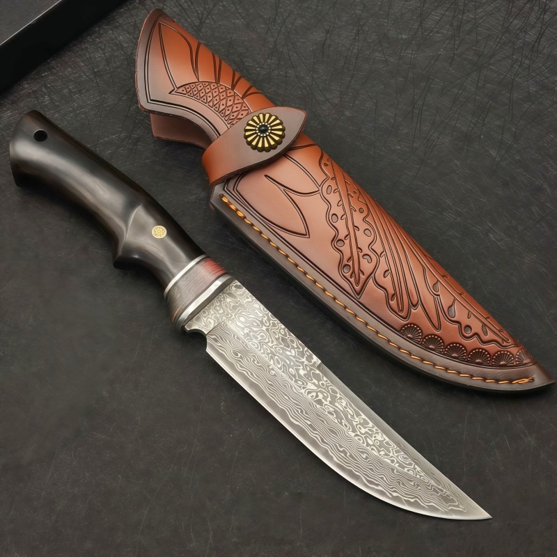 Damasco VG10 ao ar livre de al - Survival Knife Full Tang avaliação e preço