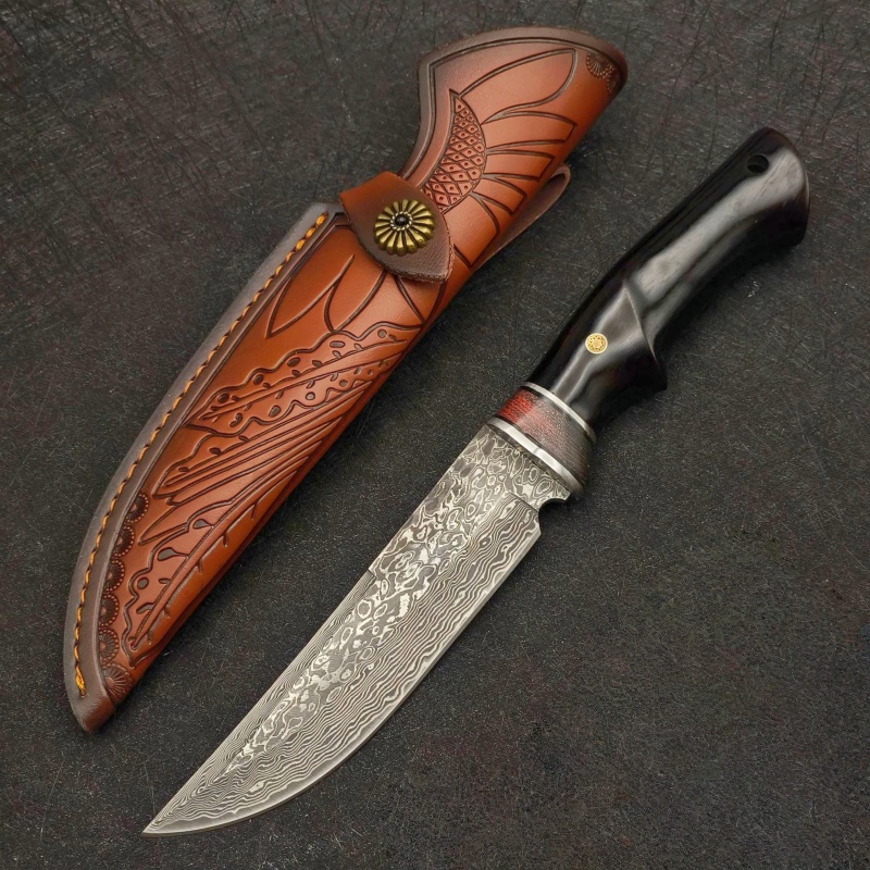 Damasco VG10 ao ar livre de al - Survival Knife Full Tang avaliação e preço