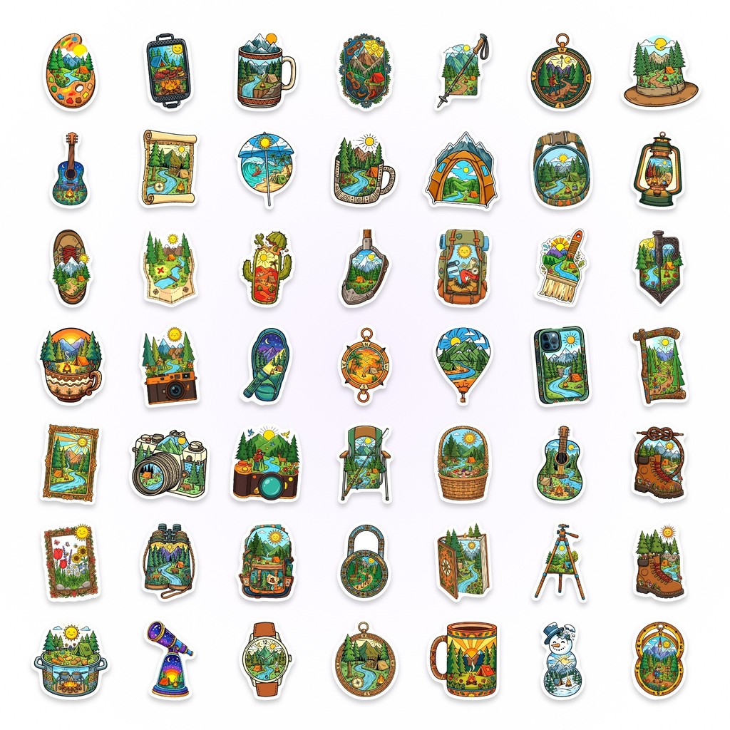 50 Adesivos de Aventura para C - Outdoor Adventure Store avaliação e preço