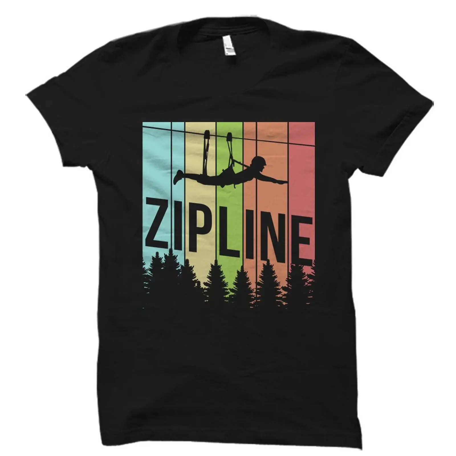 Camiseta Vintage Retro Zipline - Outdoor Adventure Ziplines & Waterfall Puerto Vallarta avaliação e preço